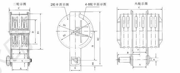 QPQ型启闭机动滑轮结构布置图