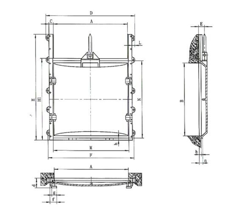 小型铸铁闸门的安装安装结构图及维护