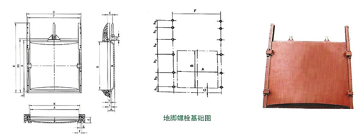 PGZ河道3*2.8米铸铁闸门安装结构图