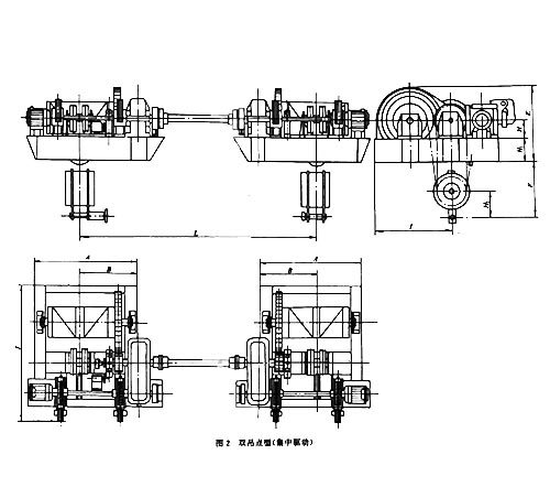 QPK双吊点卷扬式启闭机结构图